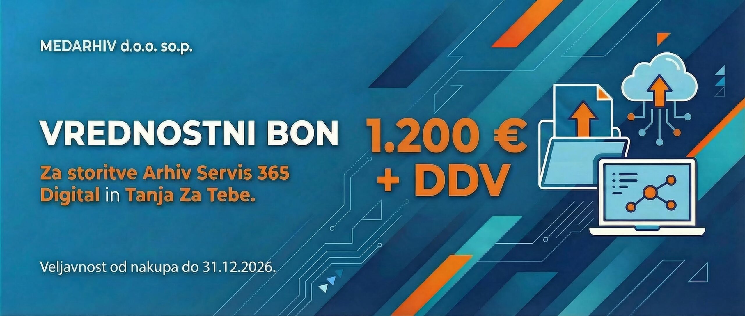 Vrednostni bon za 1200 € + DDV