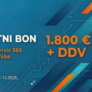 Vrednostni bon za 1800 € + DDV